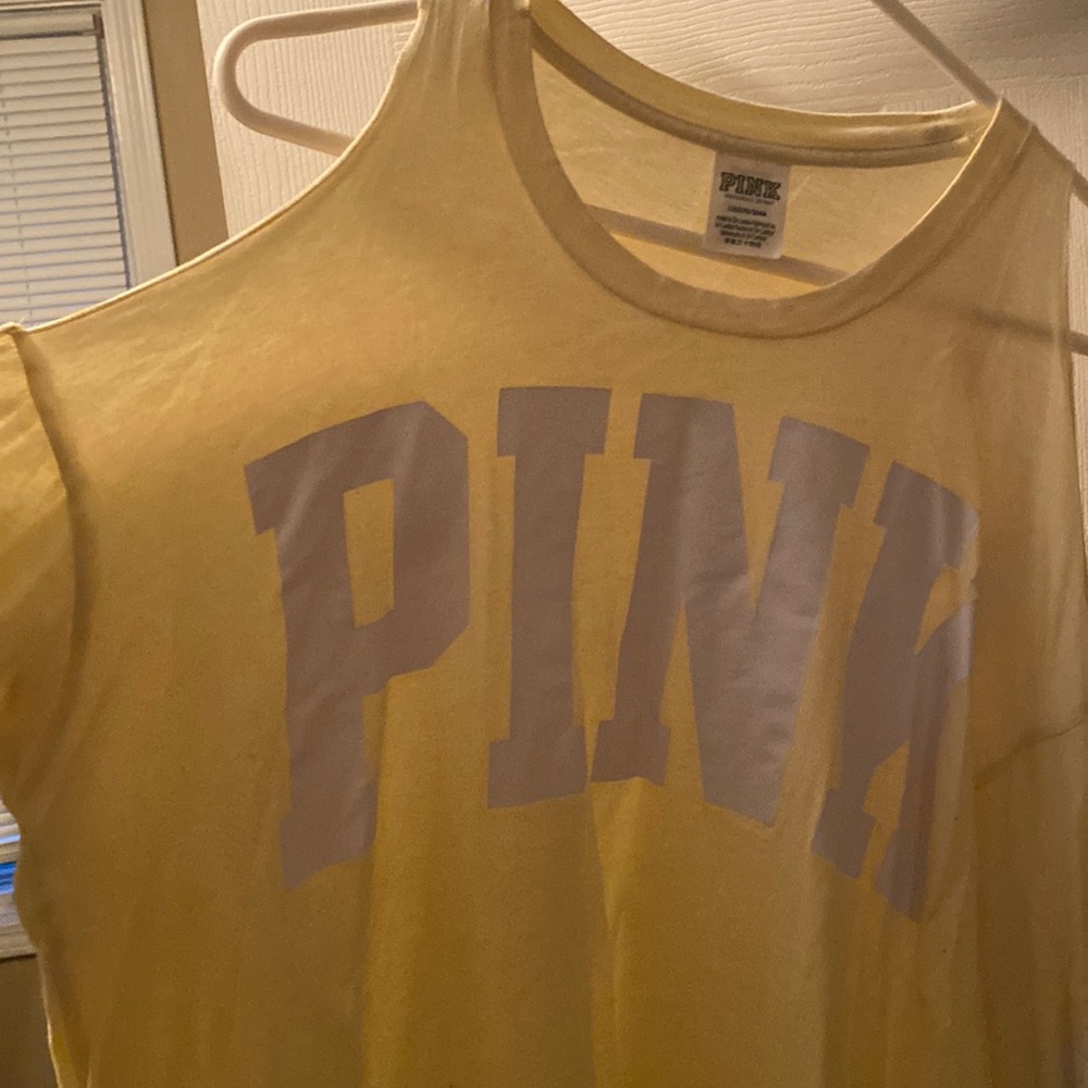 PINK yellow cold shoulder